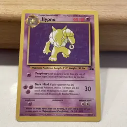 Pokemon TCG Hypno Card 23/62 Fossil Unlimited Rare Non-Holo WOTC vintage - Image 5