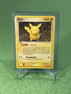 Pokemon Ditto (Pikachu) Delta Species 63/113 Regular Common 60 HP Thundershock - Image 1