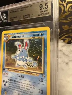 BGS 9.5 Gem Mint Neo Genesis 1st Edition 2/111 Azumarill ***DOUBLE HOLO ERROR*** - Image 3