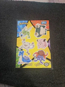 Pokemon Topps Blue Label 1999 Movie Sticker Puzzle Sheet Lapras Snorlax - Image 1