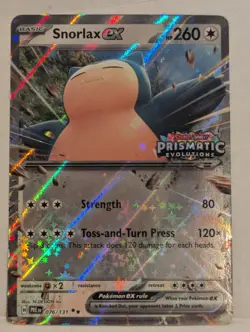 Snorlax ex 076/131 STAMPED Prismatic Evolutions Double Rare Pokemon Near Mint - Image 1