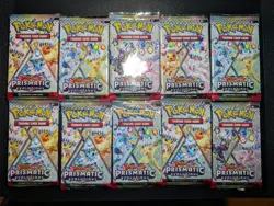 x10 Pokemon TCG Prismatic Evolutions Booster Packs Factory Sealed - Image 1