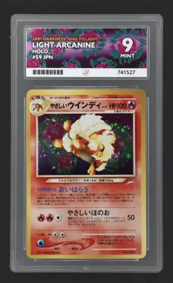 Pokemon Japanese 2001 Darkness To Light 059 Light Arcanine Holo Ace Mint 9! - Image 1