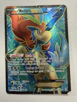 Pokemon Keldeo EX 142/149 Boundaries Crossed Ultra Rare Full Art Holo 170 HP - Image 1