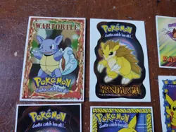 1999 POKEMON VENDING STICKER LOT 3"X4" PIKACHU TEAM ROCKET HAUNTER VINTAGE - Image 2
