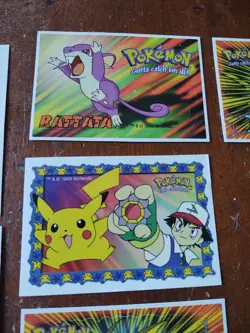 1999 POKEMON VENDING STICKER LOT 3"X4" PIKACHU TEAM ROCKET HAUNTER VINTAGE - Image 5