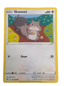 New: 2022 Pokemon TCG Skwovet 150 Swsh11: Lost Origin Regular Common - Image 1