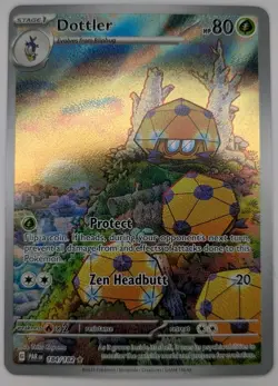 Dottler 184/182 Pokemon TCG Scarlet & Violet Paradox Rift Illustration Rare NM - Image 1