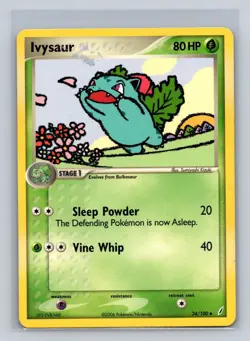Pokemon TCG Ivysaur EX Crystal Guardians 34/100 Regular Uncommon Non Holo 2006 - Image 1