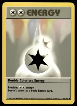 Pokemon TCG Base Set #096/102 Double Colorless Energy LP - Image 1