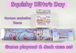 Squishy Ditto's Day Pokemon Game Playmat and Deck Case Set Korean Exclusive Item - Image 1