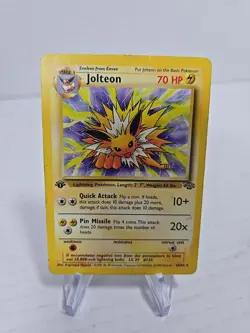 1999 Pokemon, Jungle, #20/64 Jolteon, 1st Edition, Rare Damaged - Image 1