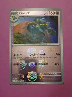 Pokemon Scarlet & Violet Black Bolt Golurk 043/086 Reverse Rare Masterball - Image 1