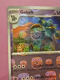Pokemon Scarlet & Violet Black Bolt Golurk 043/086 Reverse Rare Masterball - Image 4