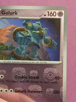 Pokemon Scarlet & Violet Black Bolt Golurk 043/086 Reverse Rare Masterball - Image 5