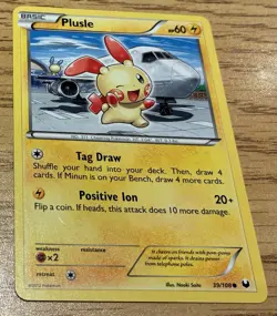 Pokemon TCG Dark Explorers Plusle 39/108 Common - Image 1