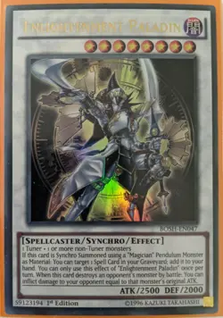 YuGiOh Enlightenment Paladin Ultra Rare 1st Edition BOSH-EN047 NM - Image 1