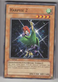 YU-GI-OH Harpyie 2 Common deutsch SD8-DE014 - Image 1