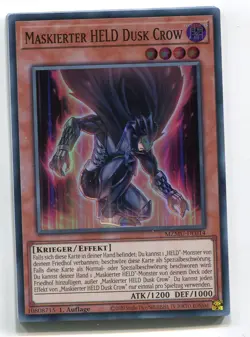Yu-Gi-Oh! Maskierter Held Dusk Crow Super Rare MZMU-DE014 - Image 1