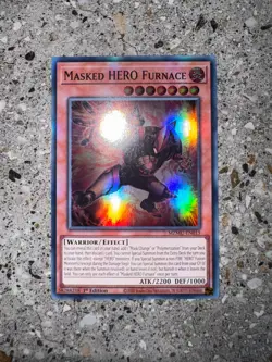 Yugioh TCG Masked HERO Furnace MZMU-EN015 Super Rare 1st Edition NM - Image 3