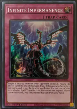YuGiOh Infinite Impermanence Super Rare 1st Edition RA01-EN075 - Image 1