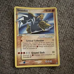 Pokemon Groudon 111/113 EX Delta Species Rare 2005 90 HP Regular Card - Image 1