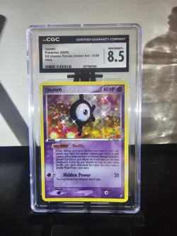 Pokemon TCG Unown EX EX Unseen Forces Holo Card Stock 2005 CGC 8.5 - Image 1