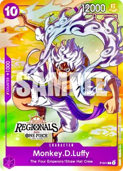 Monkey D Luffy Rare Offline Regional 2024 P-041 One Piece Promo Card English - Image 2