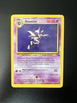 Haunter 21/62 - Pokemon Fossil Unlimited Rare Card WOTC - HP - Image 1