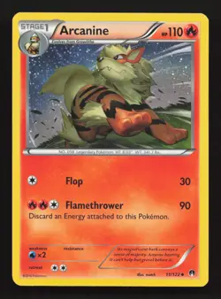 Pokemon TCG Card - Arcanine - Breakpoint - 11/122 - LP - Image 1