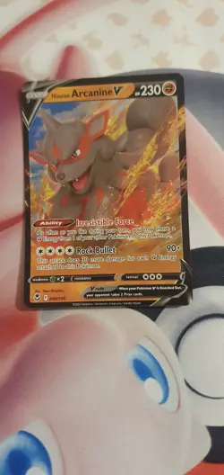 Pokemon Silver Tempest Hisuian Arcanine V Trading Card 090/195 - Image 1