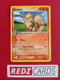 Arcanine 18/112 Fire Red & Leaf Green Non Holo Rare Pokemon Card 2004 HP - Image 1