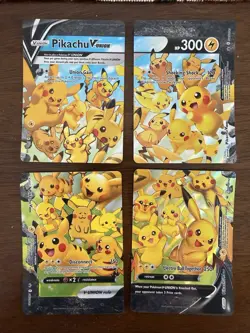 Pikachu V-Union [Set of 4] SWSH: Sword & Shield Promo Cards Holo - Image 1