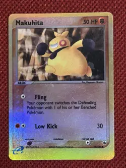 Pokemon Card - Ruby & Sapphire 57/109 - MAKUHITA (REVERSE holo) LP/NM Free Ship! - Image 1