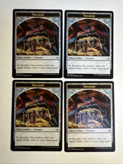 4x Mtg Ixalan Treasure Token NM Magic The Gathering - Image 1