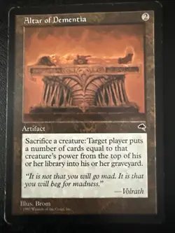 Altar of Dementia Tempest Regular Rare Artifact Magic the Gathering 1997 - Image 1