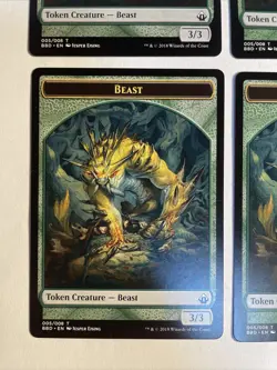4x Mtg Battlebond Beast Token NM Magic Karte Magic The Gathering - Image 2