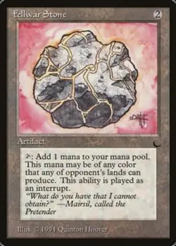 RUSH ENGLISH Pierre de Guermont The Dark - Fellwar Stone Ex/Ex+ MTG DRK - Image 1
