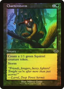 Chatterstorm Modern Horizons 2 foil retro Mtg Magic English NM - Image 1