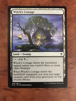Witch's Cottage MTG Magic the Gathering Card NM Near Mint Throne of Eldraine ELD - Image 1