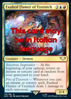 MTG EXALTED FLAMER OF TZEENTCH 119 EXC - PIRODEMONE SUPREMO DI TZEENTCH - 40K - Image 1