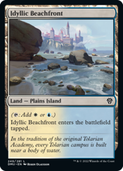 1x Idyllic Beachfront - Foil NM-Mint, English Dominaria United MTG Magic - Image 1