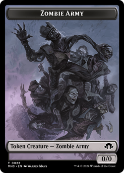 Eldrazi Spawn // Zombie Army Double-Sided Token [Modern Horizons 3 Tokens] Foil - Image 2