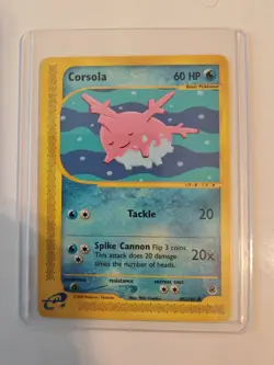 Pokemon Corsola 102/165 - Expedition E-reader Base Set Card. NM/LP - Image 1