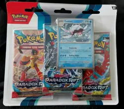 Pokemon TCG Paradox Rift Triple Pack Blister Cetitan - 3 Booster Packs & Promo - Image 2