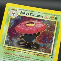 Erika's Vileplume 5/132 Pokemon TCG Gym Heroes Unlimited Holo Rare NM w/ SWIRL - Image 4