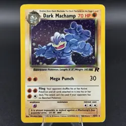 Dark Machamp 10/82 – Team Rocket Holo Rare – WOTC 2000 – Vintage Pokemon - Image 1