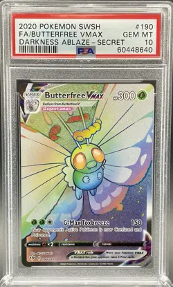PSA 10 Pokemon TCG Butterfree VMAX Secret 190/189 Darkness Ablaze - Image 1