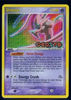 Pokemon EX DEOXYS - #17/107 Deoxys - Reverse Holo - ENG - Lightly Played - Image 1