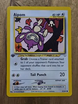 Aipom 1st Edition - NEAR MINT - Neo Revelation 41/64 - Pokemon TCG WOTC 2001 - Image 2